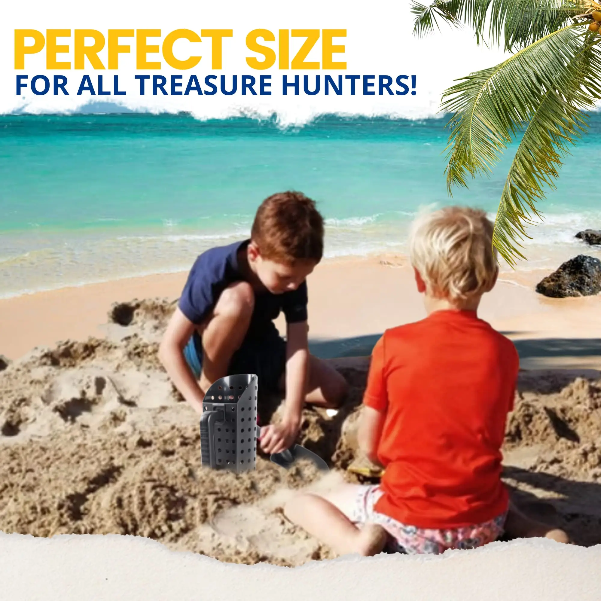 Metal Detector ABS Sand Scoop Shovel Set Steel Beach Digging Filter Underground Metal Treasure Detecting