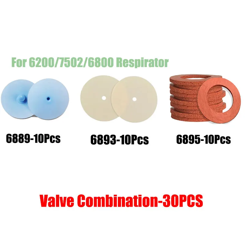 5-10pcs 6889 6895 6893 Inhale Valves Exhale Valves Silica Gel 6200 Mask Accessories Replace For 6200/7502/6800 Respirator
