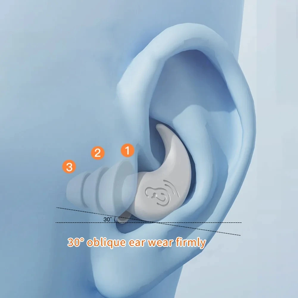 Sleep Noise Reduction Silicone Earplug Ear Protection Earplugs Anti-Noise Waterproof Plug For Travel Work Waterproof Earplugs