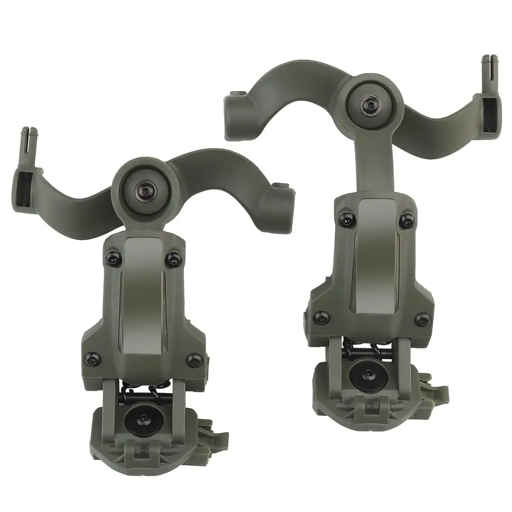 BOOIU Tactical Headset Holder Fast Helmet Rail Mount Adapter Multi-Angle Rotation Pickup Headphone Bracket OPS CORE ARC/Wendy