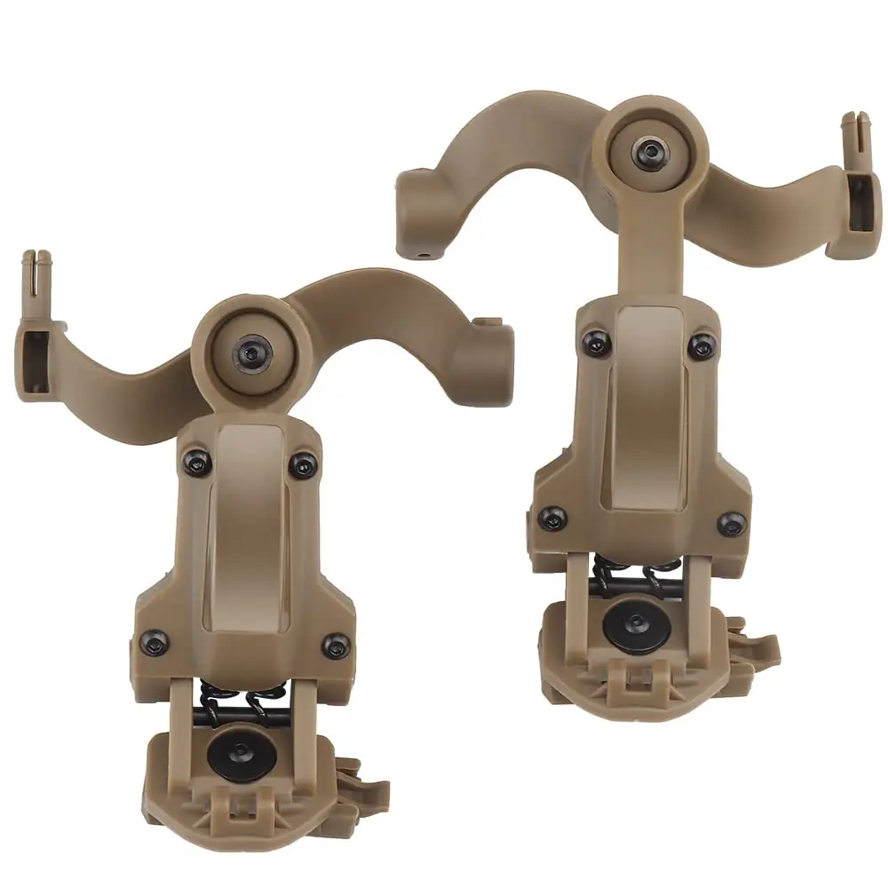 BOOIU Tactical Headset Holder Fast Helmet Rail Mount Adapter Multi-Angle Rotation Pickup Headphone Bracket OPS CORE ARC/Wendy