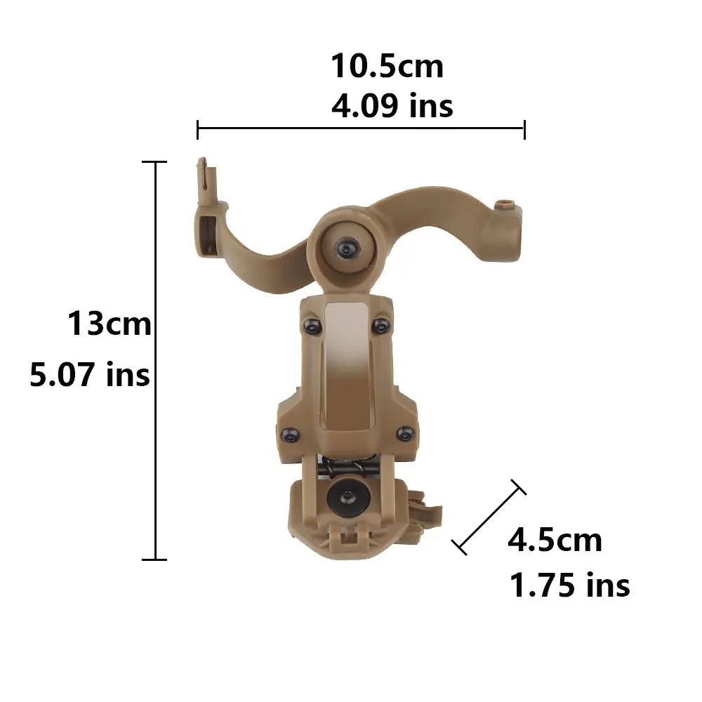 BOOIU Tactical Headset Holder Fast Helmet Rail Mount Adapter Multi-Angle Rotation Pickup Headphone Bracket OPS CORE ARC/Wendy