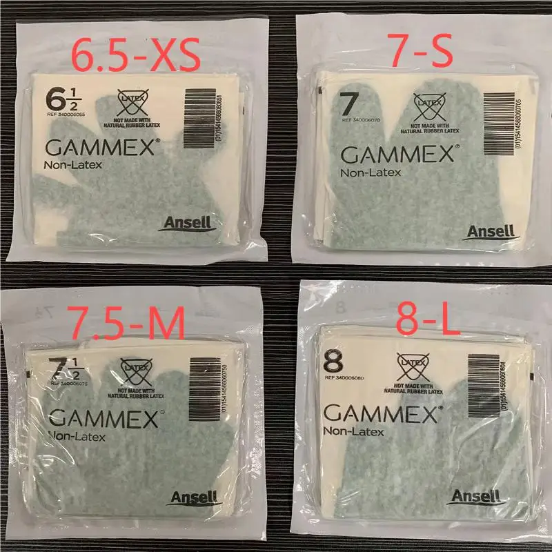Ansell Gammex non-latex ( 1pair )   Neoprene   chemical accelerator-free gloves  offer advanced allergy protection