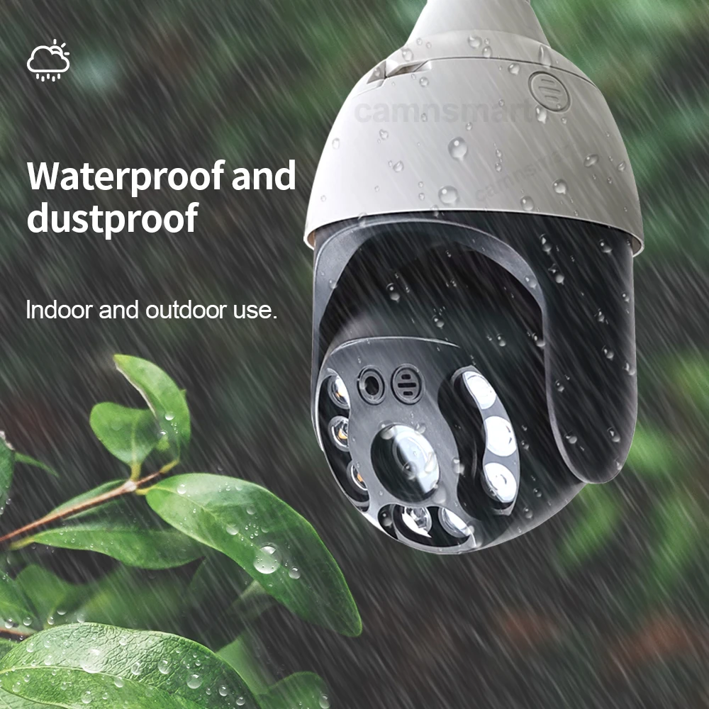 Ultra 6MP Outdoor Wireless WIFI Camera E27 Bulb Type for Smart Home Tuya APP IP66 Waterproof Auto Track Motion Detection