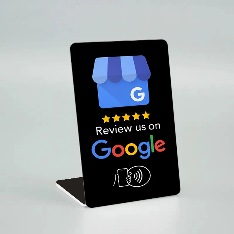 Review Us On Yelp Digital NFC Stand Display - Smart Tap Card for Reputation Management