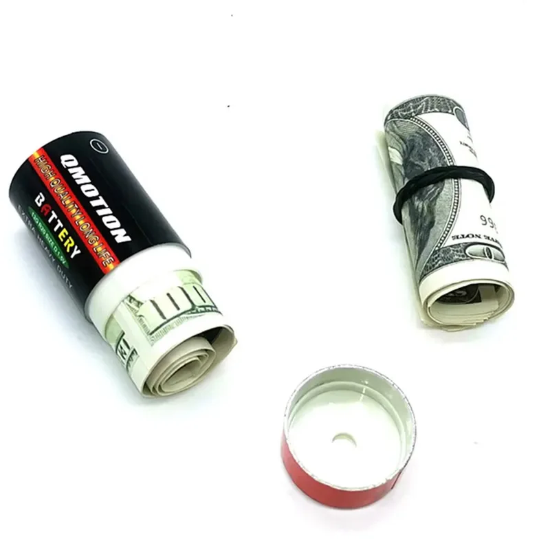 Sight Secret Hidden Storage Compartment Empty Dry Cell Battery Travel Diversion Stash Safe Container Hide Cash Ring Necklace