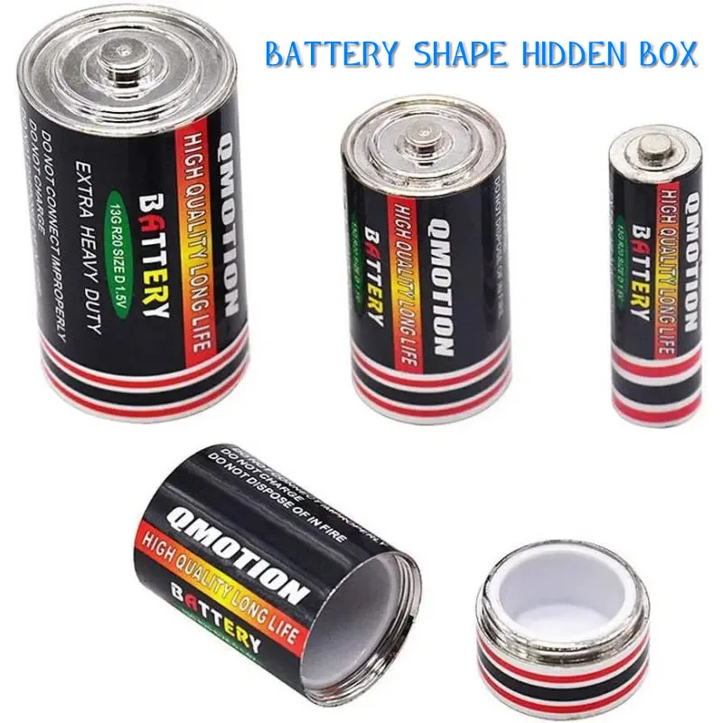 Sight Secret Hidden Storage Compartment Empty Dry Cell Battery Travel Diversion Stash Safe Container Hide Cash Ring Necklace