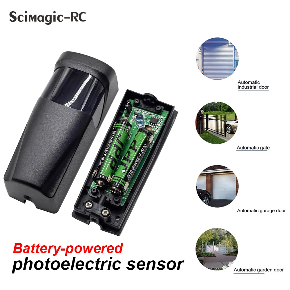 12m Garage Sliding Door Gate Opener Barrier Gate Safety Beam Sensor/Battery Power Infrared Photocell Gate & Door Sensor