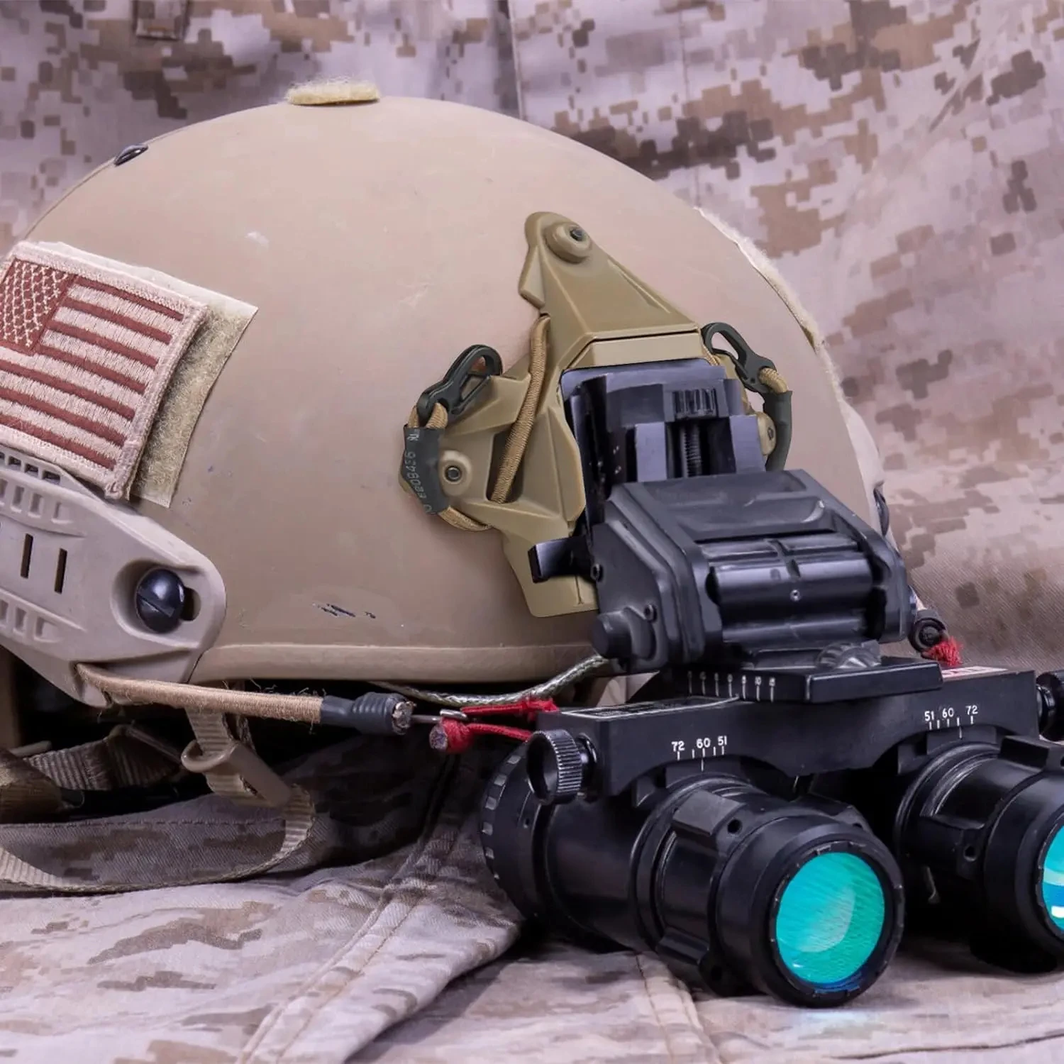 BOOIU Tactical Helmet Mount Adapter Night Vision Aluminum Alloy with Hook Rope NVG Helmet Bracket Accessories for FAST Helmet