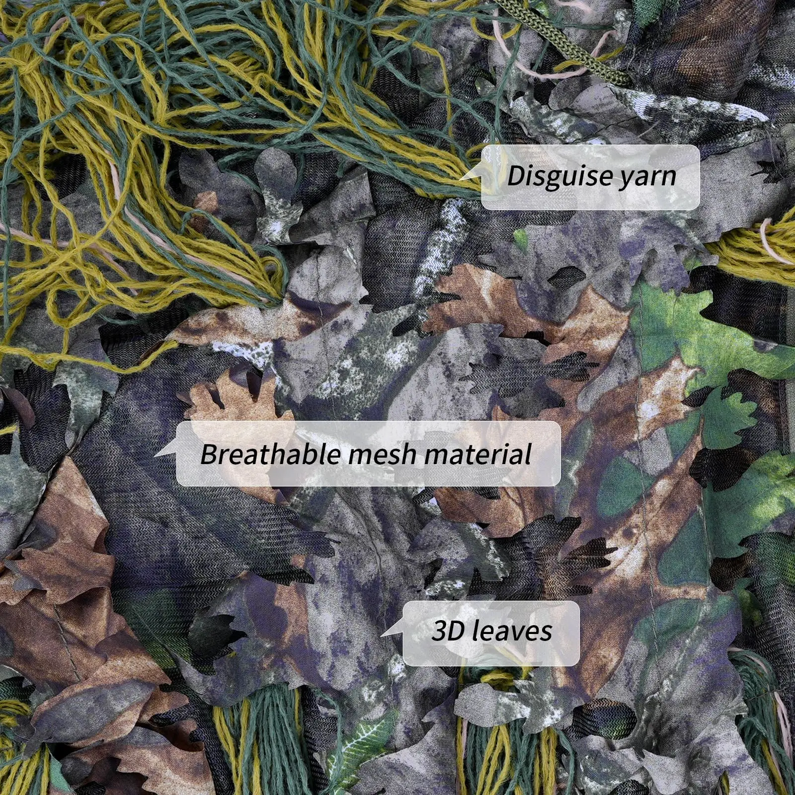 JOAXOR Ghillie Suit Gilly Hunting Suits Pants 3D Leaf Camo Camouflage Coveralls Youth Adult Lightweight Clothes