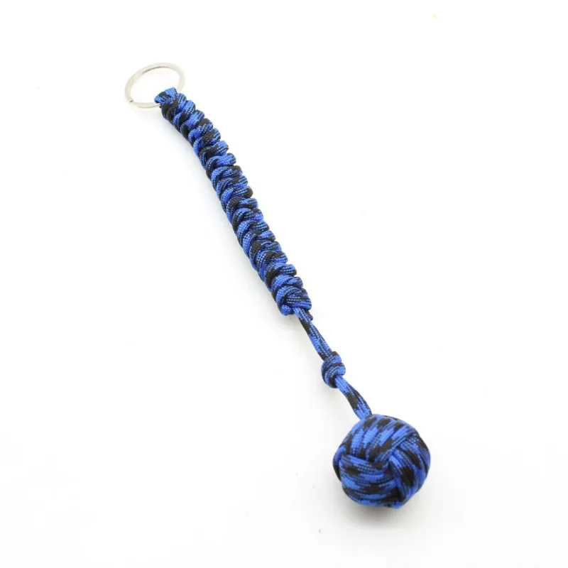 Emergency Escape Parachute Rope Woven Steel Ball Self-defense Ball Hand Woven Multifunctional Parachute Rope Woven Keychain