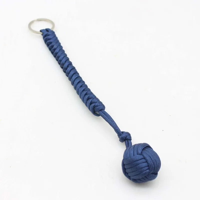 Emergency Escape Parachute Rope Woven Steel Ball Self-defense Ball Hand Woven Multifunctional Parachute Rope Woven Keychain