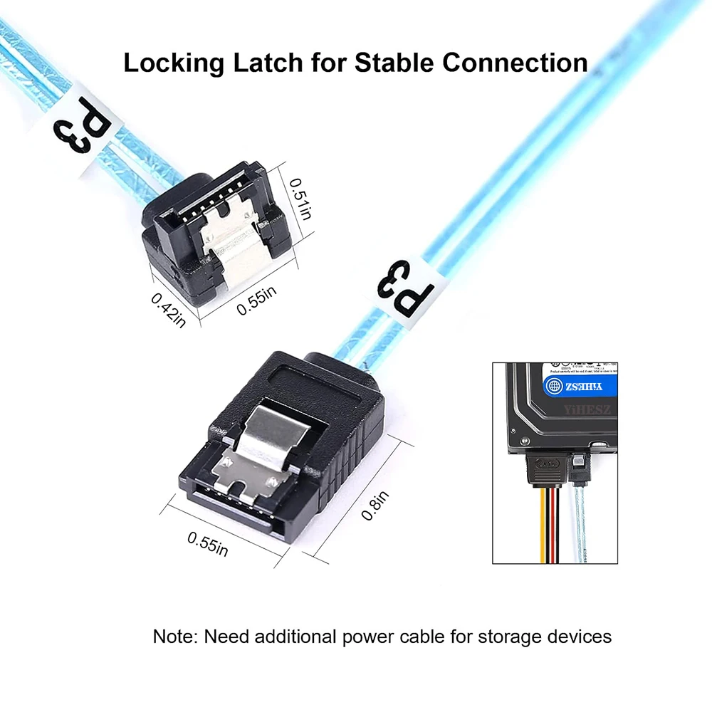 0.5m/1m Right Angle SATA 3.0 Cable 12Gbps SAS SATA Data Cable for NAS HDD SSD RAID CD DVD Drive