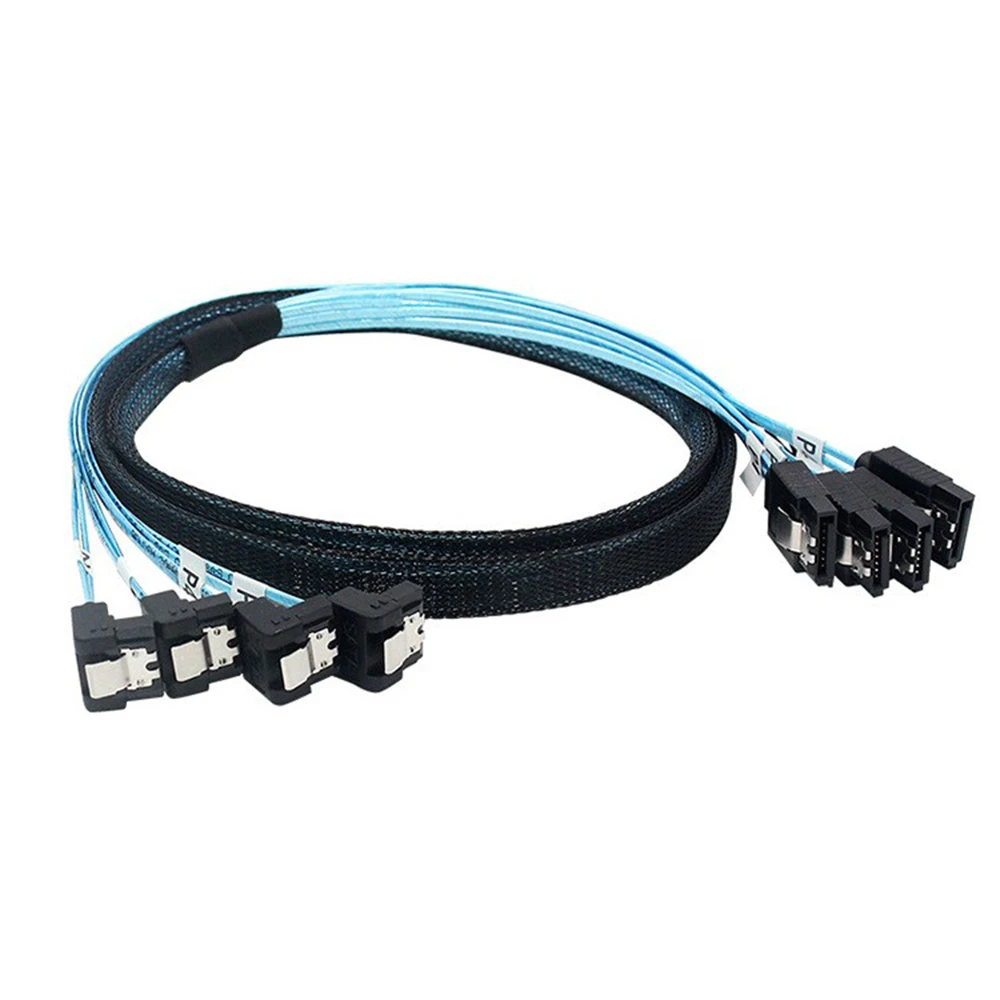 0.5m/1m Right Angle SATA 3.0 Cable 12Gbps SAS SATA Data Cable for NAS HDD SSD RAID CD DVD Drive
