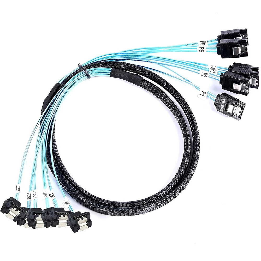 0.5m/1m Right Angle SATA 3.0 Cable 12Gbps SAS SATA Data Cable for NAS HDD SSD RAID CD DVD Drive