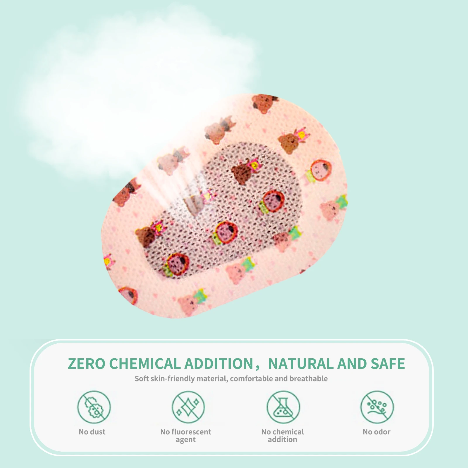 60Pcs 3 Color Cartoon Adhesive Eye Patches Bandage Kids Girls Boys Eye Pad Band Aid Breathable Amblyopia Lazy Eye Protect Eyesig