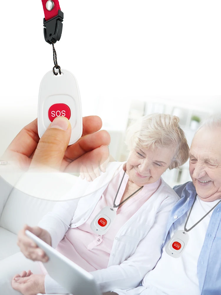 Topvico1/2/3pcs SOS Panic Button RF 433mhz Emergency Button Elderly Alarm Keychain Controller Old People GSM WIFI Home Alarm