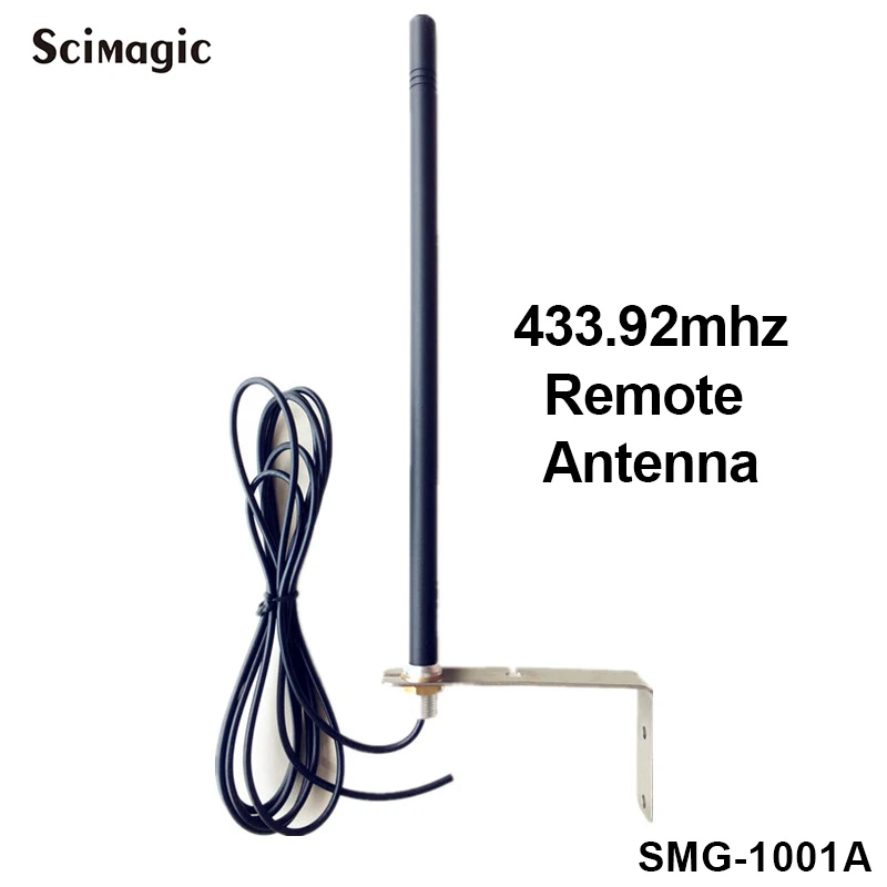 Up to 250m Outdoor Antena 433MHz Garage Gate Remote Control Radio Signal Booster Wireless Repeater 433.92 MHz RG174 2m Cable