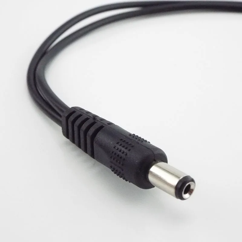 5.5mm X 2.1mm 1 Female to 2 Male Female 2 Way Connector DC Plug Power Supply Splitter Cable for CCTV LED Strip Light Adapter W1