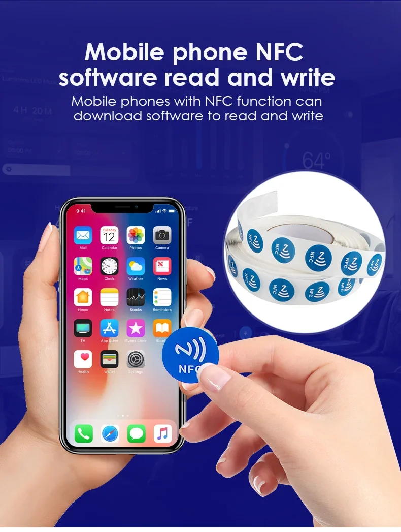 6pcs NFC Ntag213 Ntag215 Ntag216 TAG Sticker 213 13.56MHz Universal Label RFID Token Patrol Ultralight for Amiibo Etc