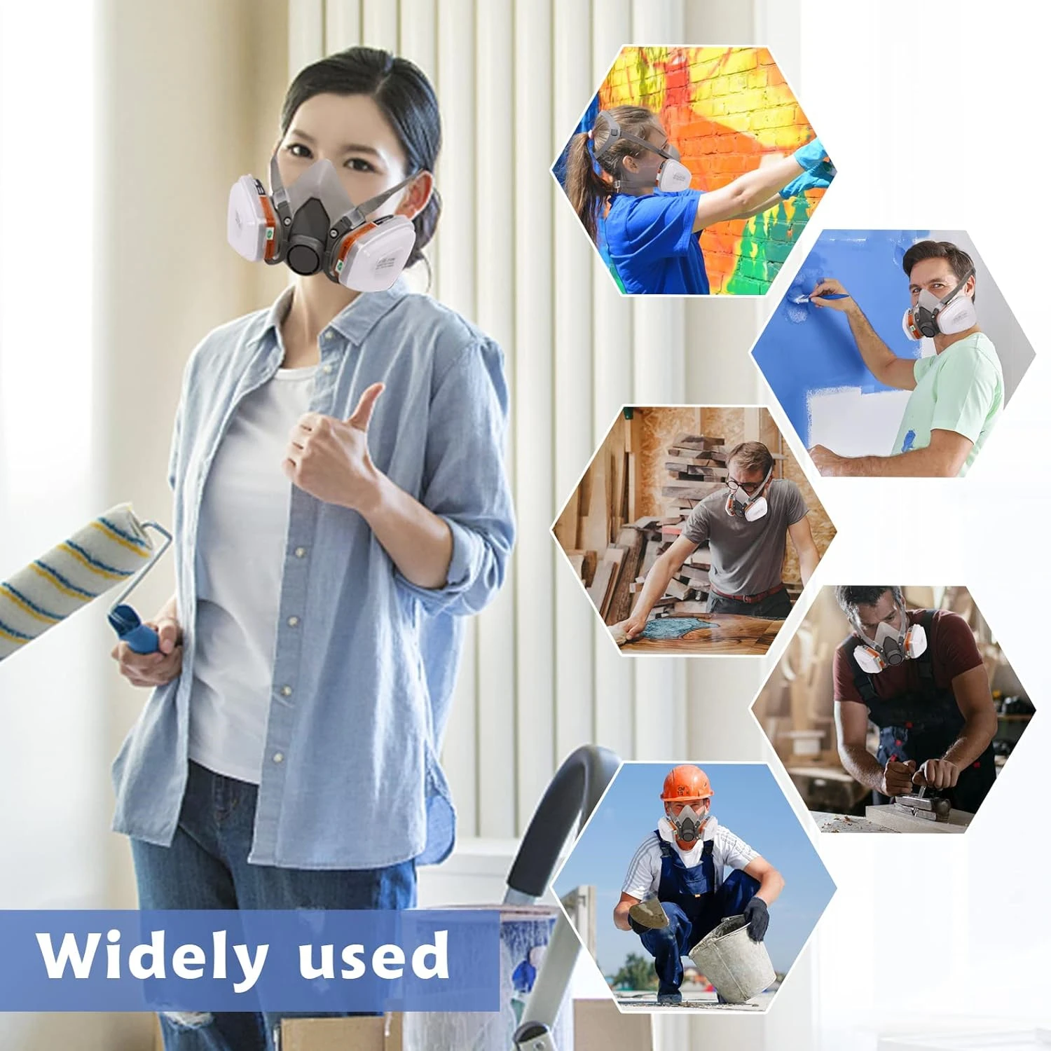 5N11 Particulate Filter Cottons Respirator Filter Cotton Replacement, for Gas Respirator 6000 6100 6200 6800 7501 7502 Series