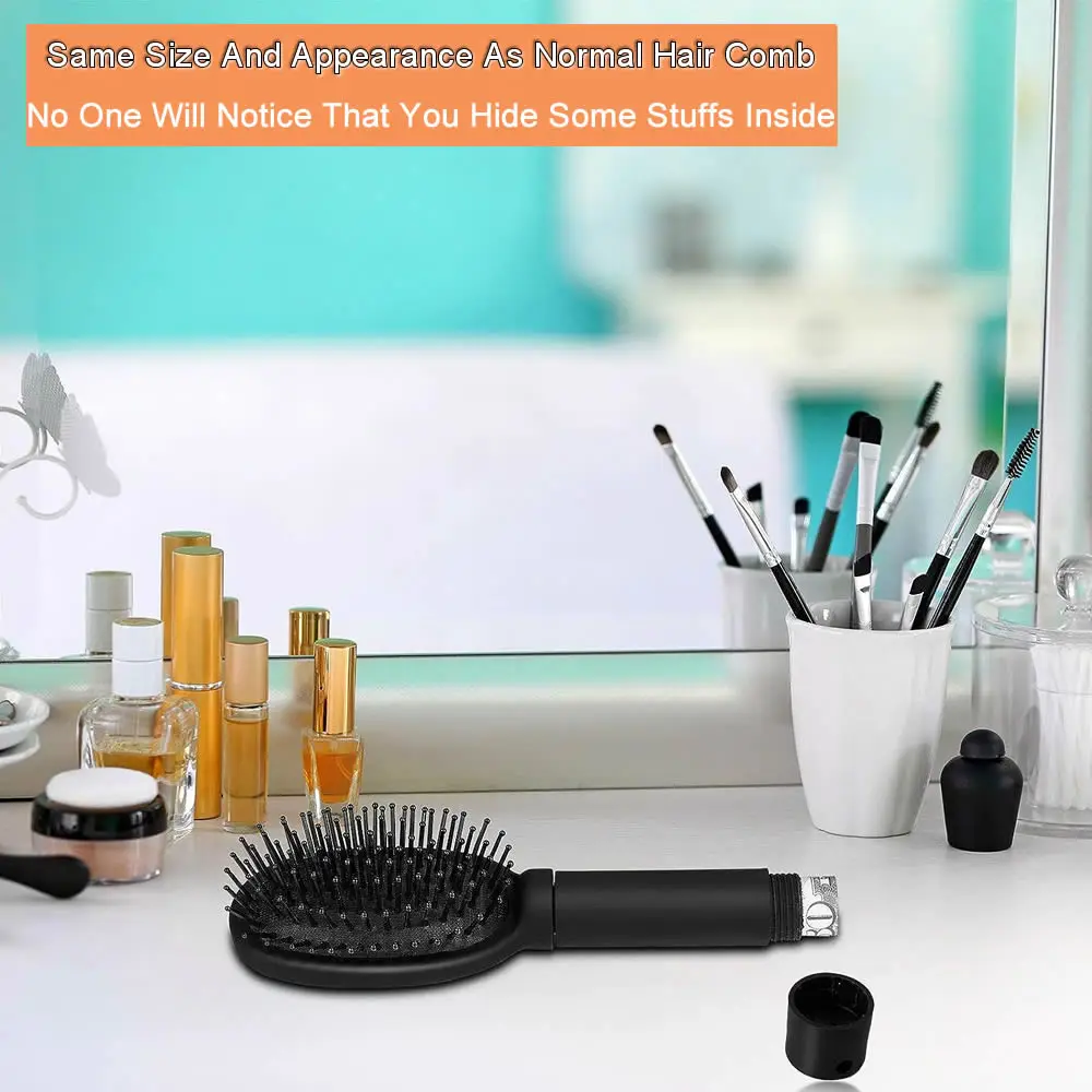 Creative Sight Secret Hair Comb Hidden Storage Compartment Travel Diversion Stash Safe Container Hide Cash Ring Necklace Key