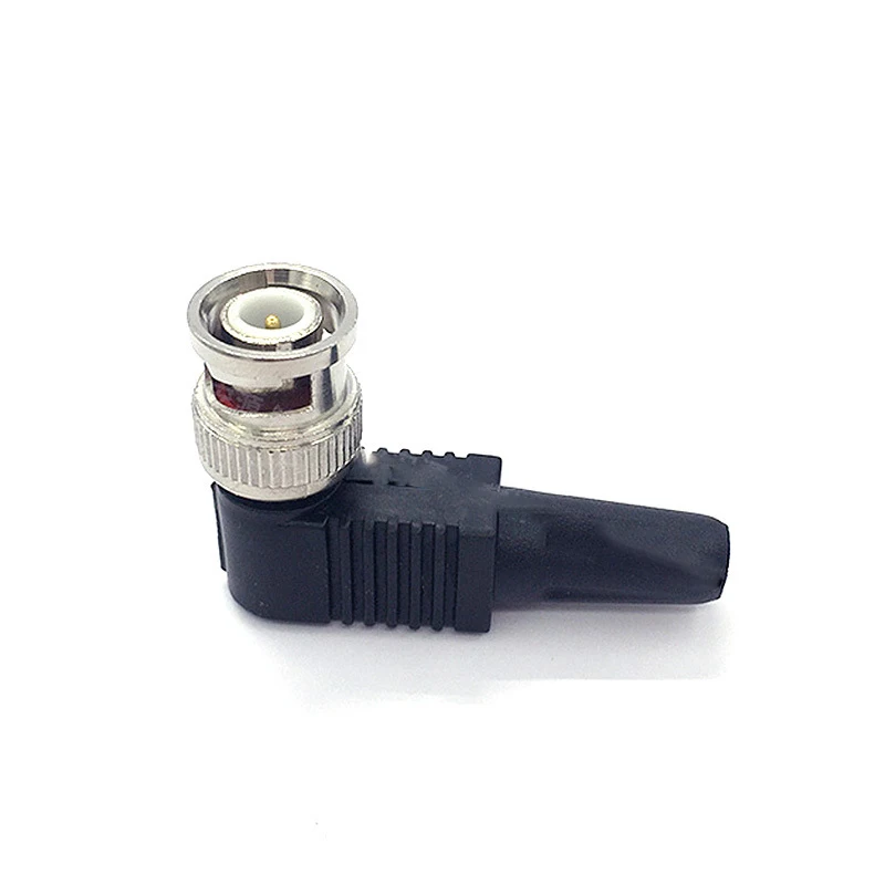 5/10pcs Solderless Bnc Straight Rubber Connectors Or Bnc 90 Degree Bent Rubber Wiring Male Q9 Surveillance Camera Plugs