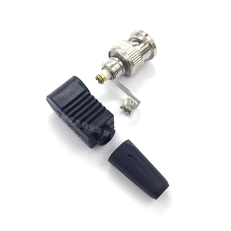 5/10pcs Solderless Bnc Straight Rubber Connectors Or Bnc 90 Degree Bent Rubber Wiring Male Q9 Surveillance Camera Plugs