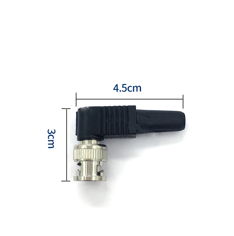 5/10pcs Solderless Bnc Straight Rubber Connectors Or Bnc 90 Degree Bent Rubber Wiring Male Q9 Surveillance Camera Plugs
