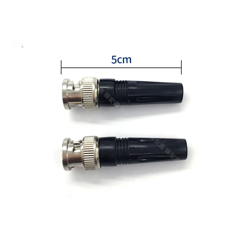 5/10pcs Solderless Bnc Straight Rubber Connectors Or Bnc 90 Degree Bent Rubber Wiring Male Q9 Surveillance Camera Plugs