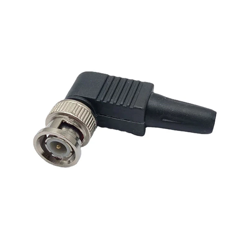 5/10pcs Solderless Bnc Straight Rubber Connectors Or Bnc 90 Degree Bent Rubber Wiring Male Q9 Surveillance Camera Plugs