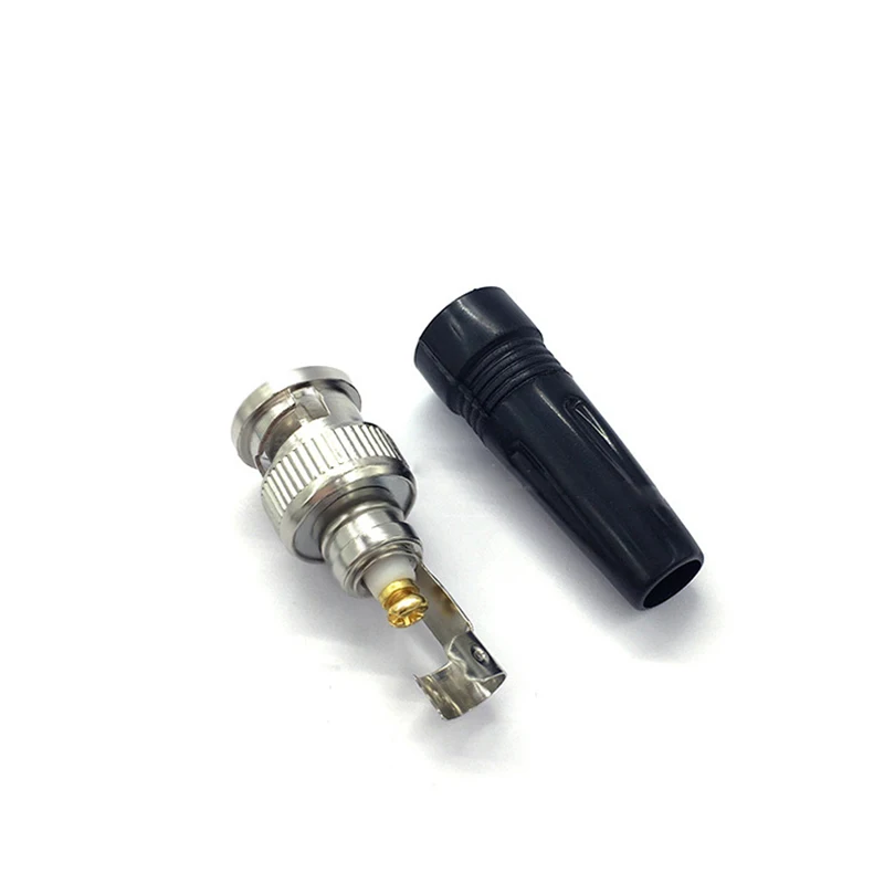 5/10pcs Solderless Bnc Straight Rubber Connectors Or Bnc 90 Degree Bent Rubber Wiring Male Q9 Surveillance Camera Plugs