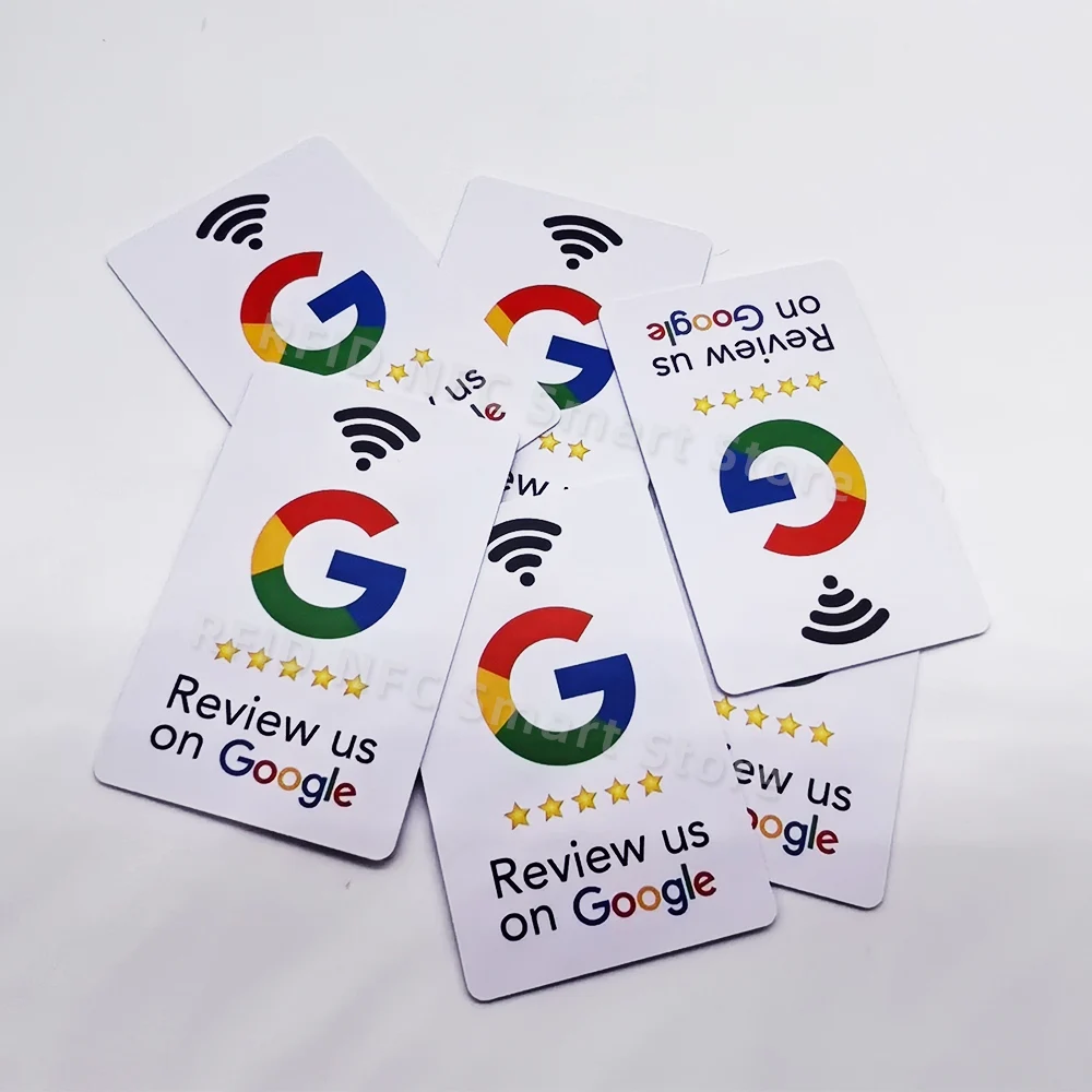 5pcs Google Reviews NFC Cards Boost Your Reviews PVC Material Durable