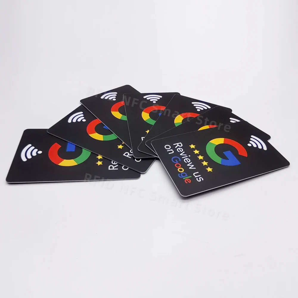 5pcs Google Reviews NFC Cards Boost Your Reviews PVC Material Durable