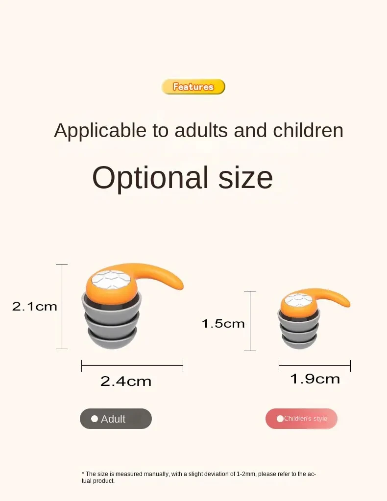 Silicone Noise Cancelling Earplugs Noise Filter Sleep Swimming Waterproof Three Layer Mute Earplugs