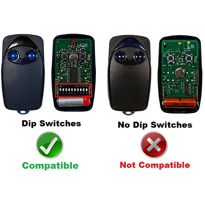 For FLO4 FLO2 FLO1 Garage Door Opener Remote Control 433.92MHz Fixed Code Electric Gate Controller Clone Command