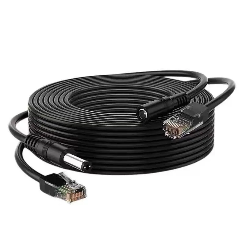 CCTV RJ45 Cable Ethernet Surveillance Camera DC Power Cat5 Internet Network LAN Cord POE IP Camera Wifi Connection