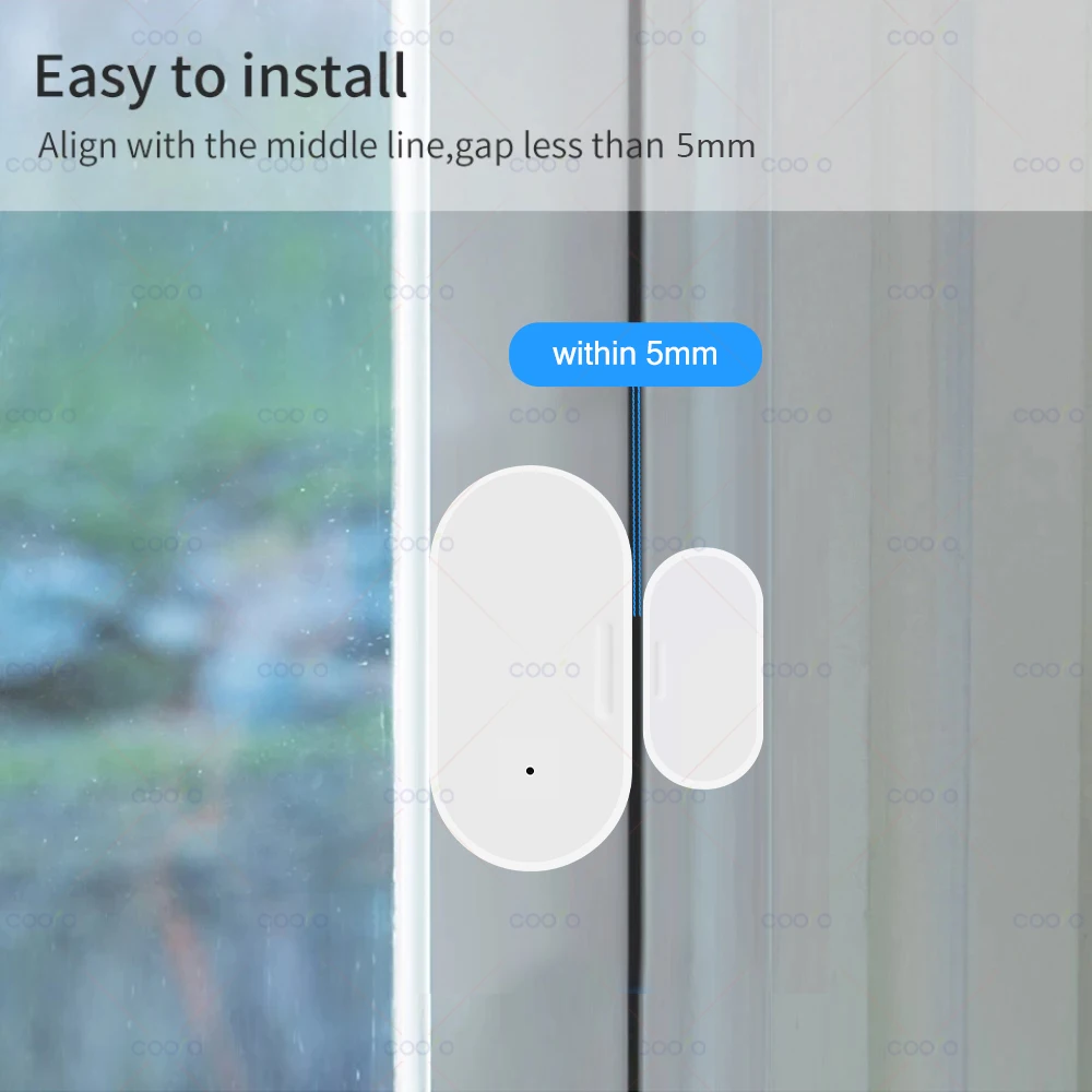 Ewelink Zigbee Door Sensor Wireless Magnetic Window Open Closed Alarm Detector Works With Zigbee2MQTT Alexa Google Need Gateway
