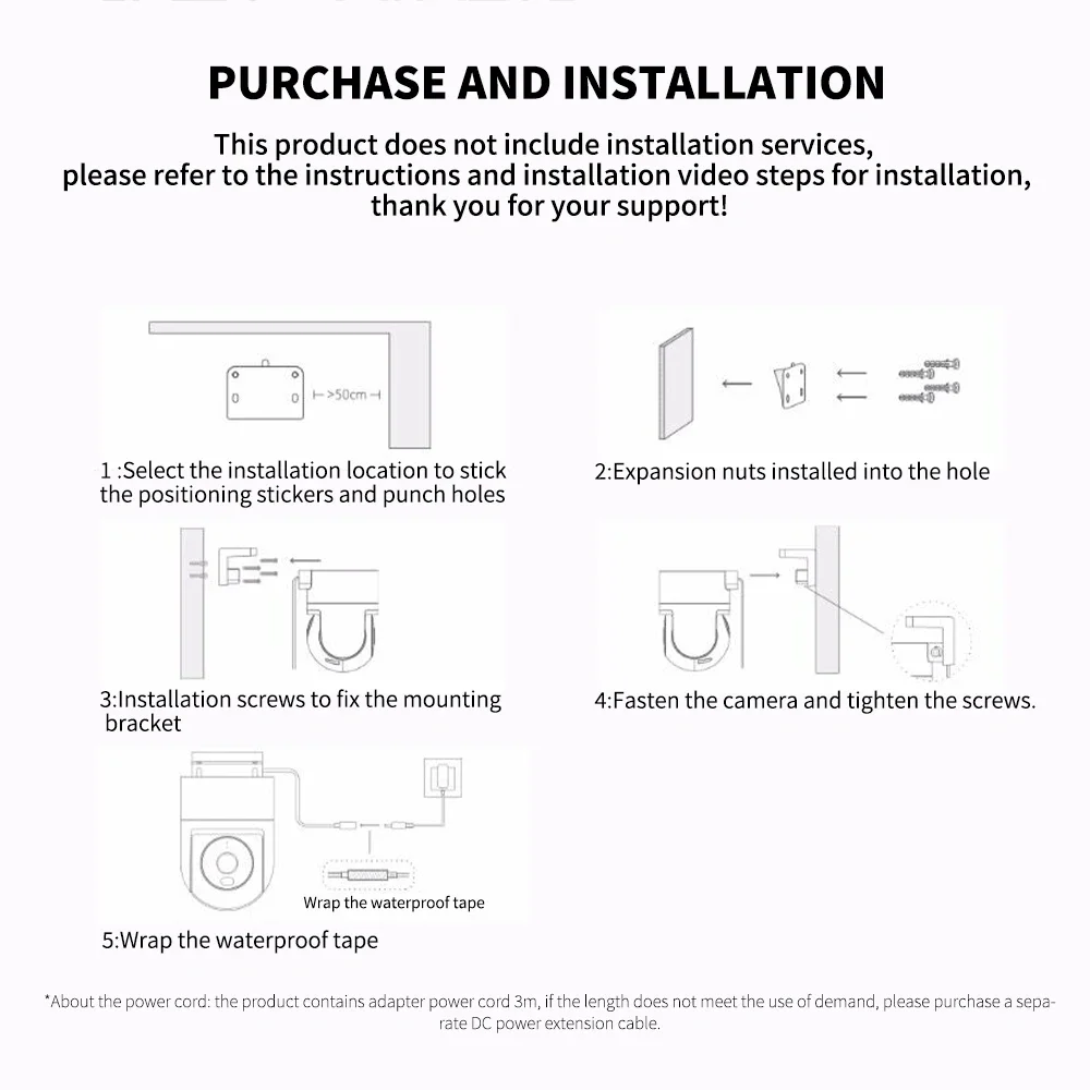 XIAOMI Outdoor Camera CW300 2.5K Full Color Night Vision 4 Million Pixels IP66 Human Tracking Sound And Light Warning Voice Call