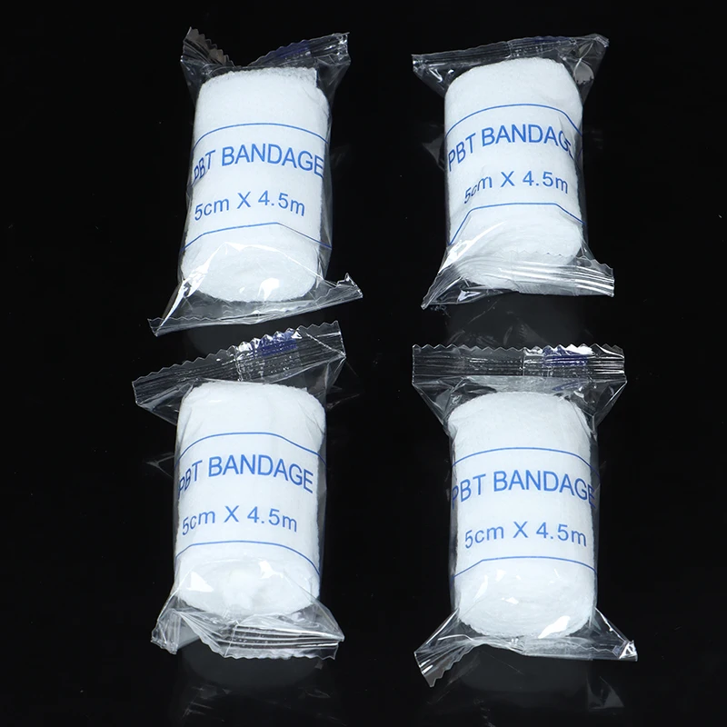 10 rolls/lot 5cmx4.5m PBT Elastic Bandage First Aid Kit Gauze roll Dressing