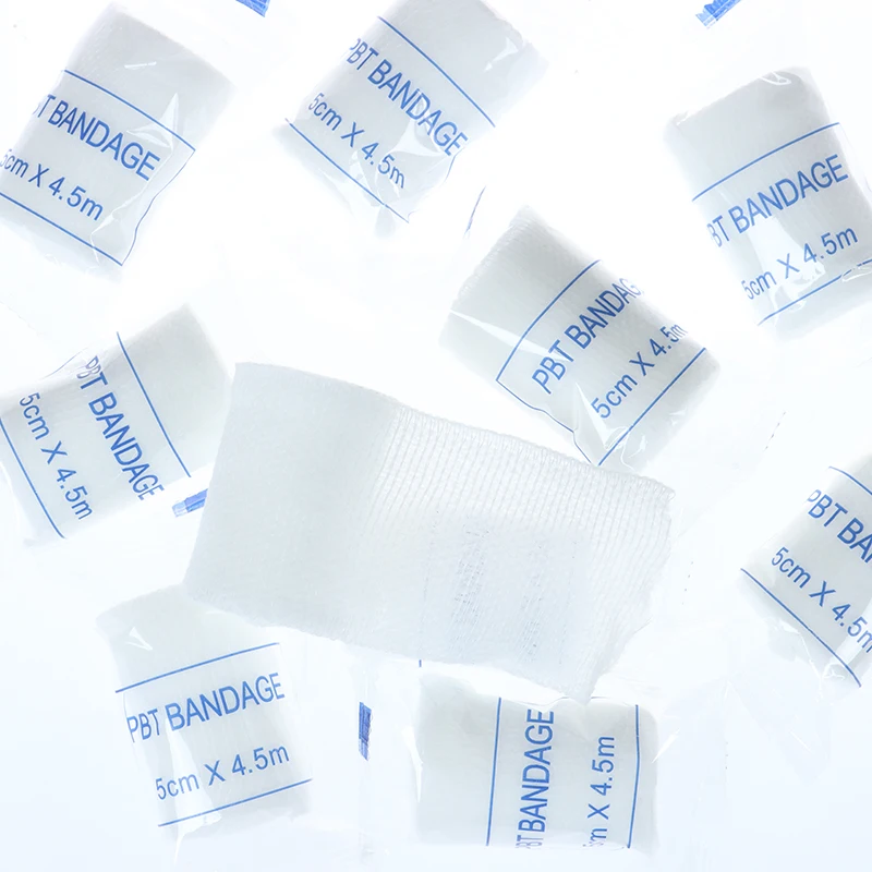 10 rolls/lot 5cmx4.5m PBT Elastic Bandage First Aid Kit Gauze roll Dressing