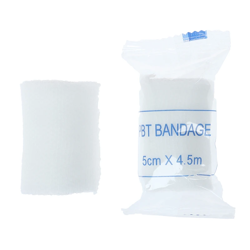 10 rolls/lot 5cmx4.5m PBT Elastic Bandage First Aid Kit Gauze roll Dressing