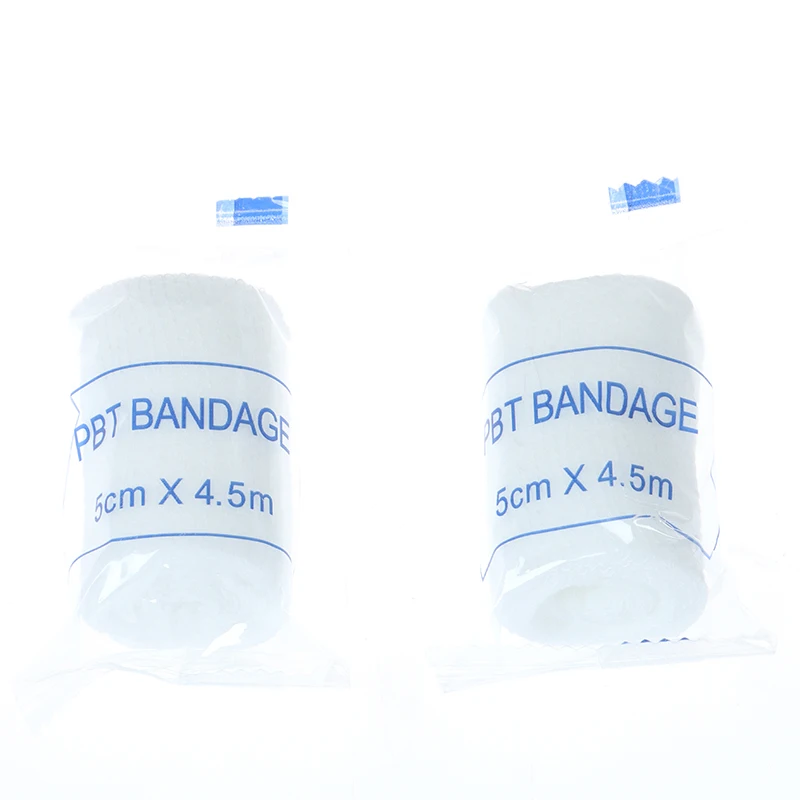 10 rolls/lot 5cmx4.5m PBT Elastic Bandage First Aid Kit Gauze roll Dressing