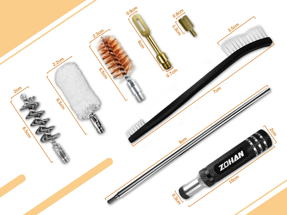 ZOHAN Gun Cleaning Kit for 12 Gauge Shotgun Cleaning Kit Universal Brush Shotgun Cleaner for Hunting Shooting