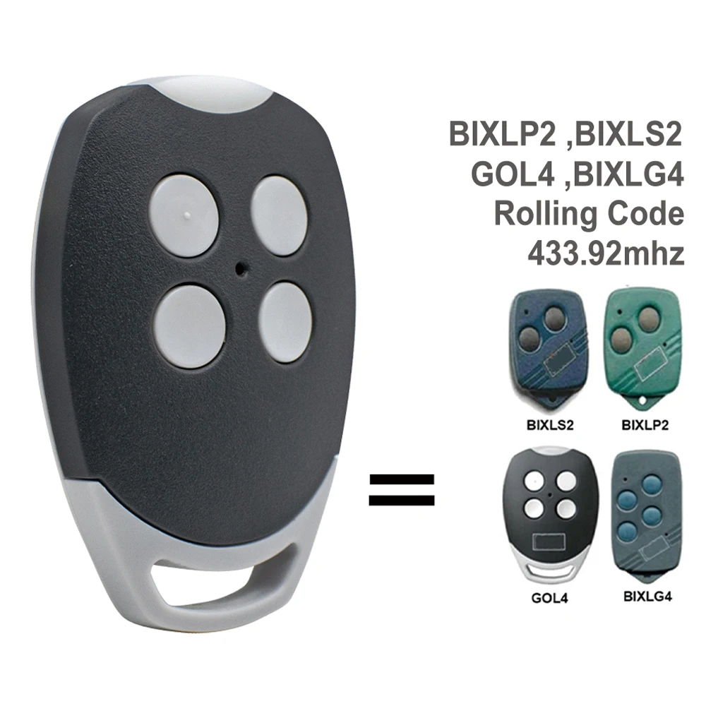 GOL4 BIXLS2 BIXLP2 BIXLG4 433.92MHz Rolling Code Remote Control For Garage Door Gate