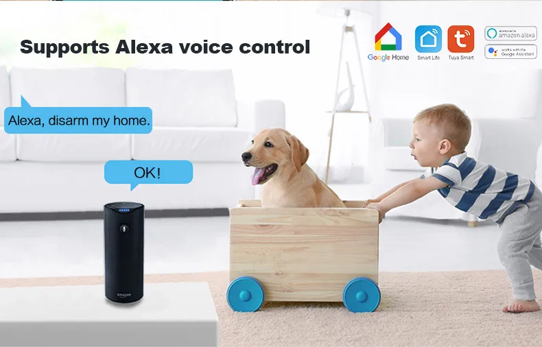 YAOSHENG Security-Protection TUYA Smart Home Alarm System 2G 433MHz WiFi GSM Wireless House App Control Sets PG105