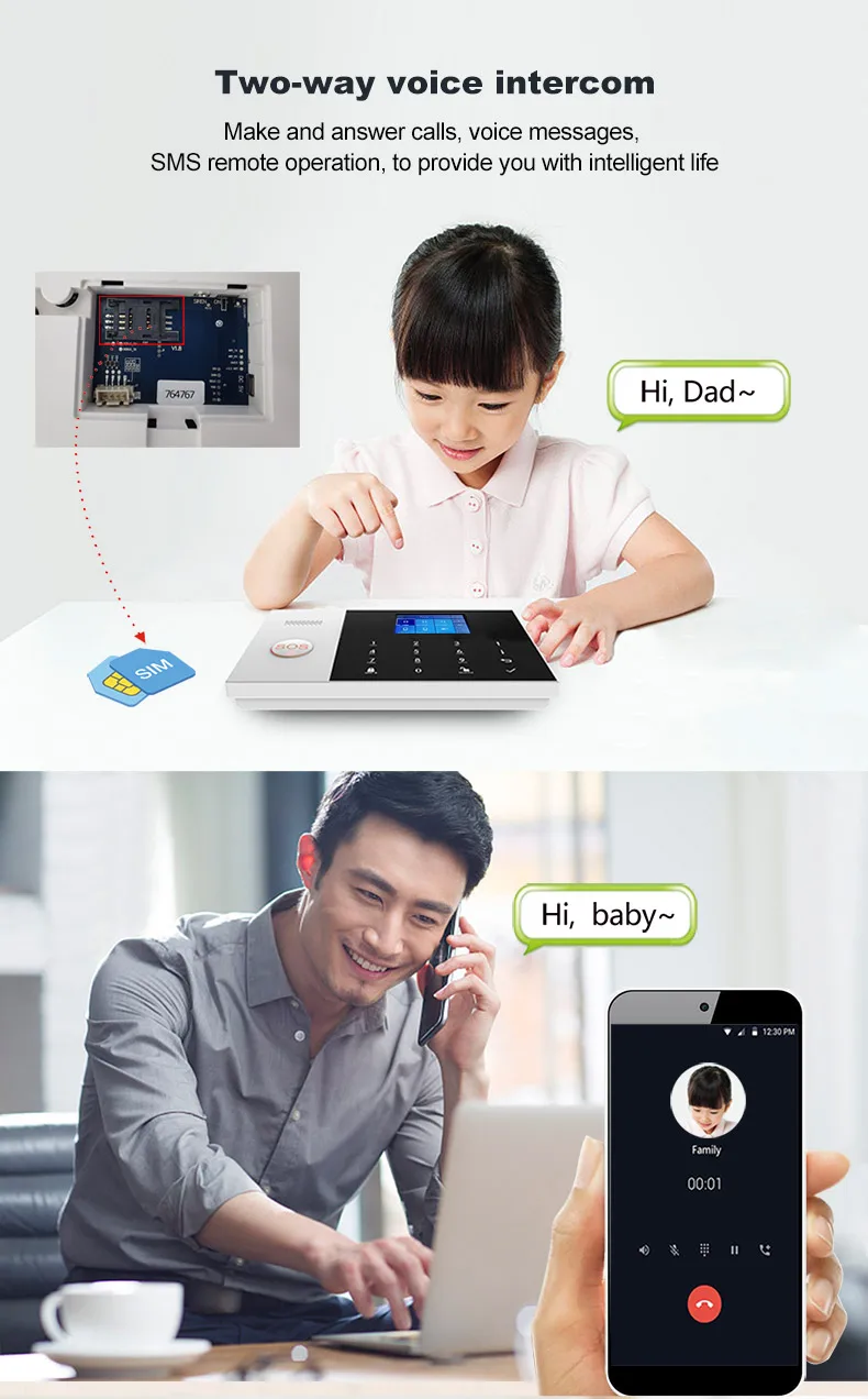 YAOSHENG Security-Protection TUYA Smart Home Alarm System 2G 433MHz WiFi GSM Wireless House App Control Sets PG105