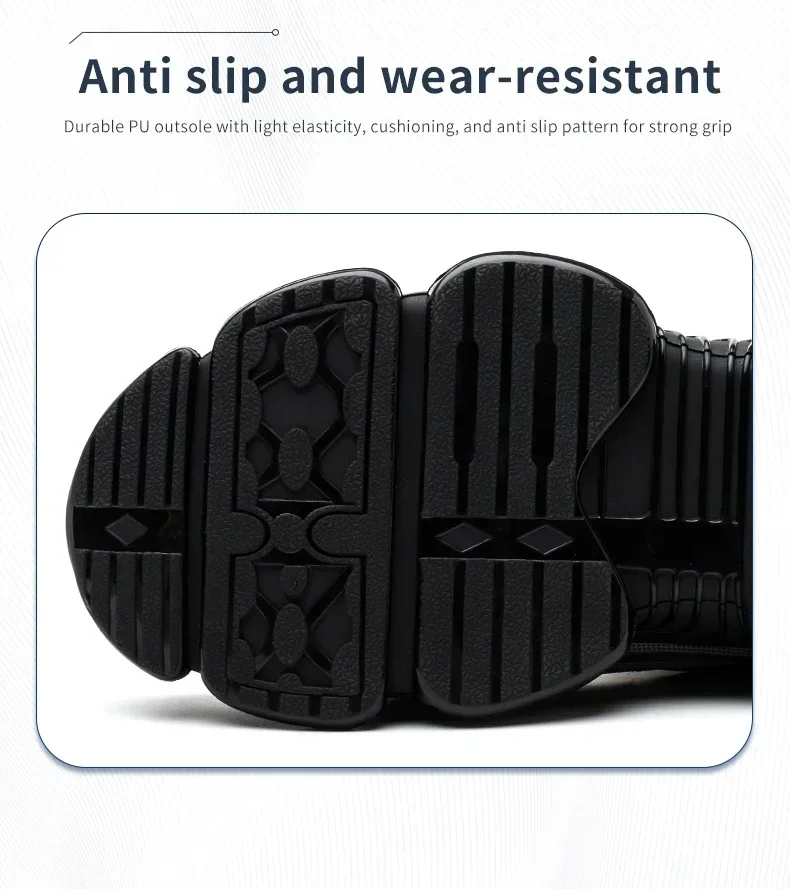 Men's Safety Shoes Protection And Elastic Safety Boots Fashionable Casual Shoes Breathable Odor Protection Men's Work Shoes