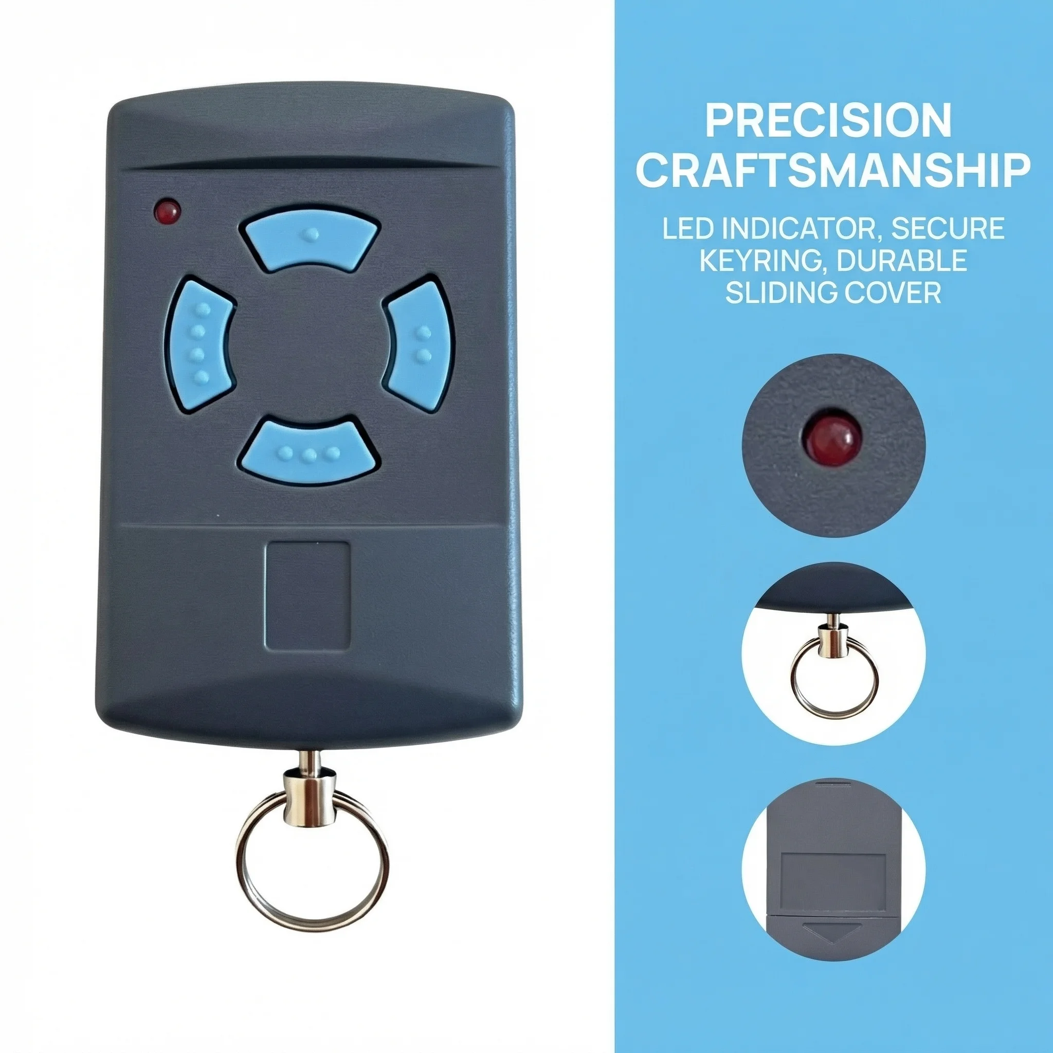 For HORMANN HSM4 868mhz Pilot HSE2 HSE4 HS4 Garage Gate Remote Control HSM2 Handheld Transmitter Command with Keychain 868.35mhz
