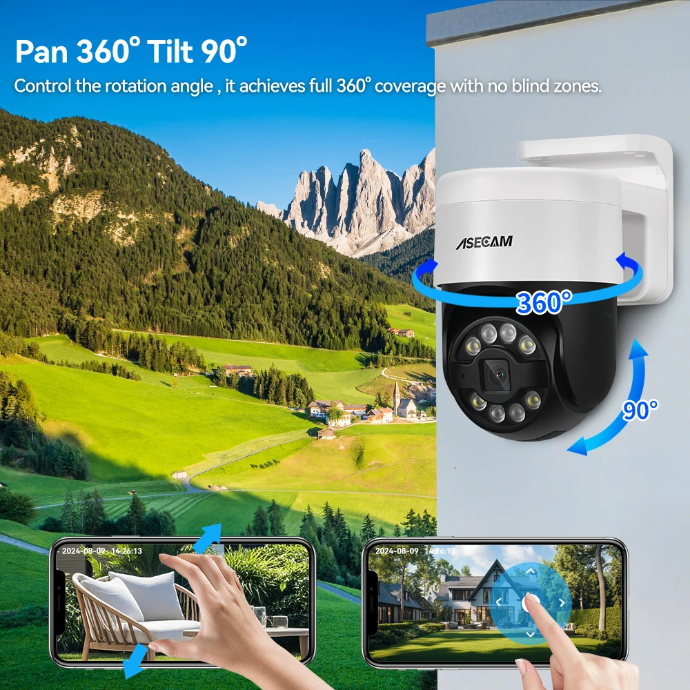 8MP 4K PTZ Security Camera System Kit Face Human Detection Audio Alarm Recording POE NVR CCTV Outdoor Home Video Surveillance